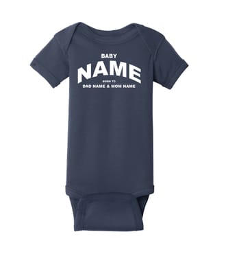 Custom Onesie - Navy - Baby Born To